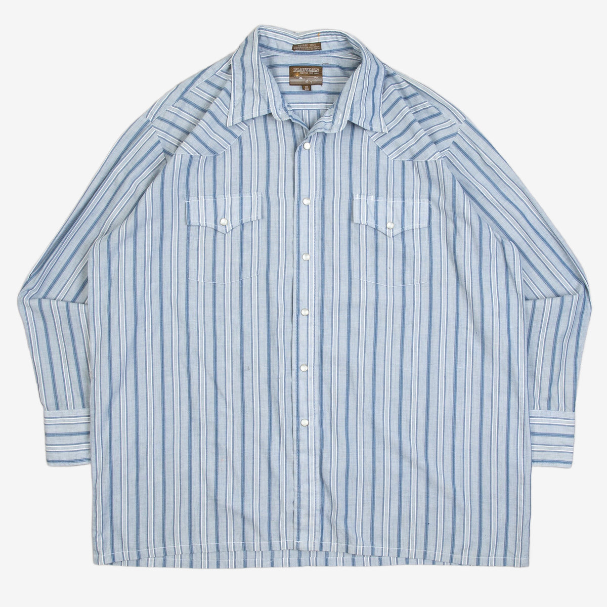 MEN'S VINTAGE 1990S STRIPED WESTERN SHIRT - X-LARGE