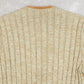 WOMEN'S VINTAGE SUEDE RIBBED KNITTED UTILITY JACKET - LARGE