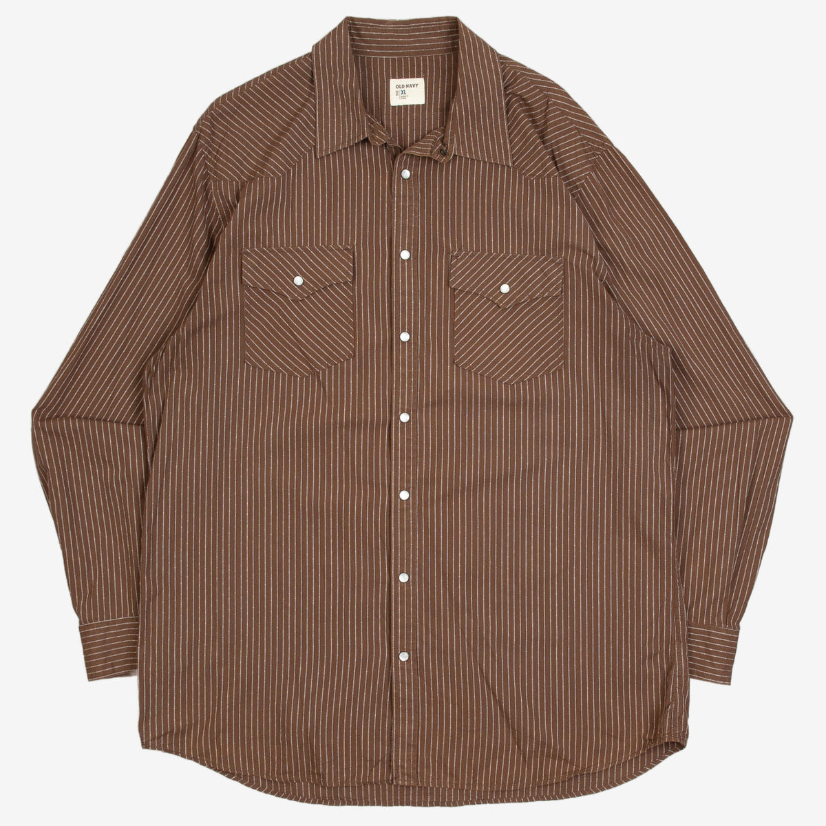 MEN'S VINTAGE STRIPED WESTERN SHIRT - X-LARGE