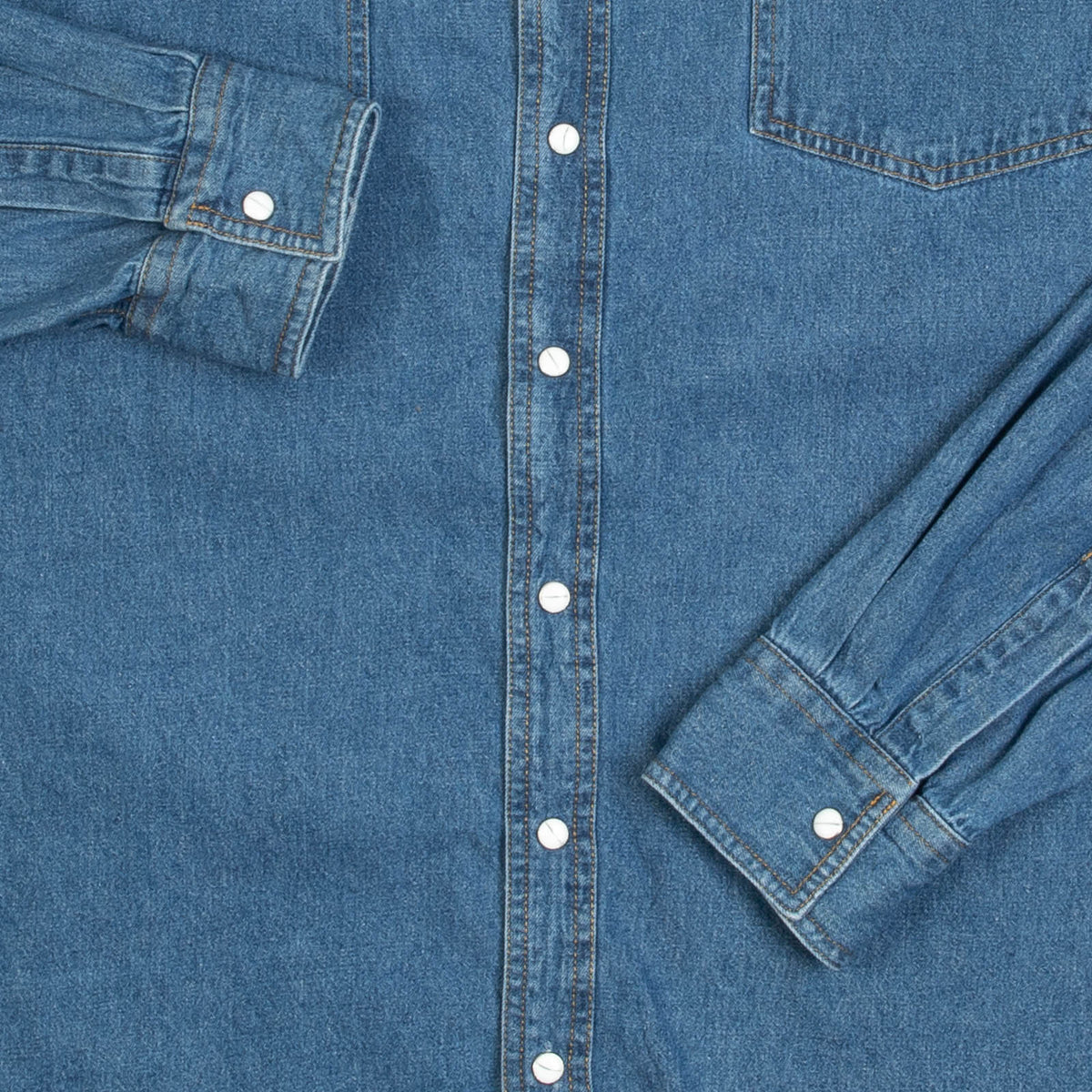 MEN'S VINTAGE 1990S DENIM WESTERN SHIRT - XXX-LARGE
