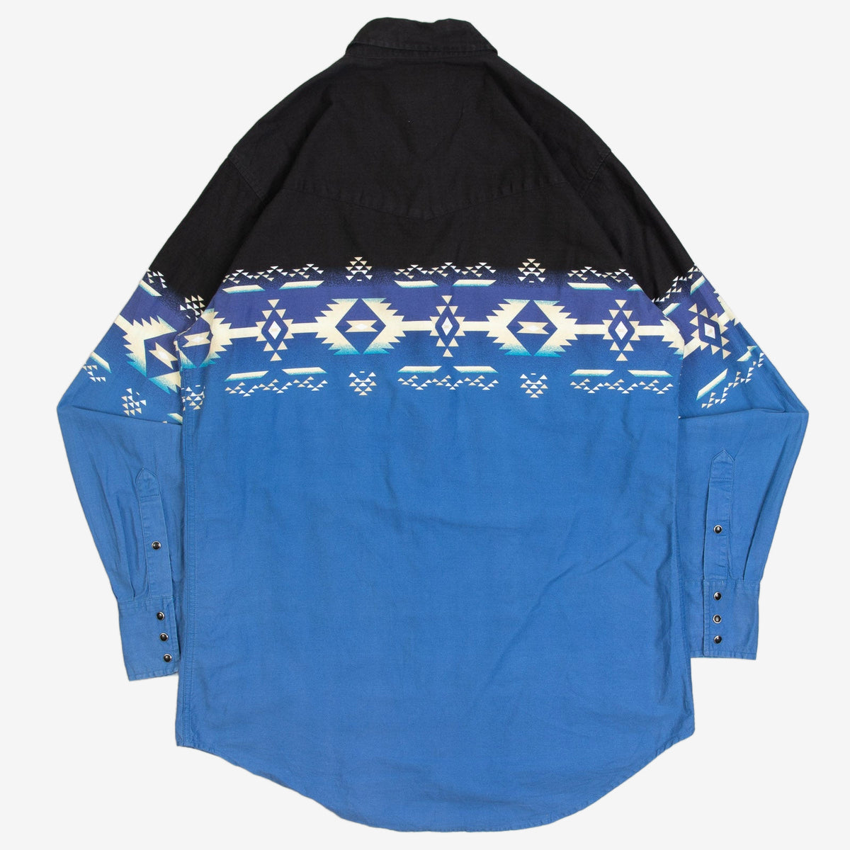 MEN'S VINTAGE 1990S NAVAJO PATTERNED WESTERN SHIRT - LARGE