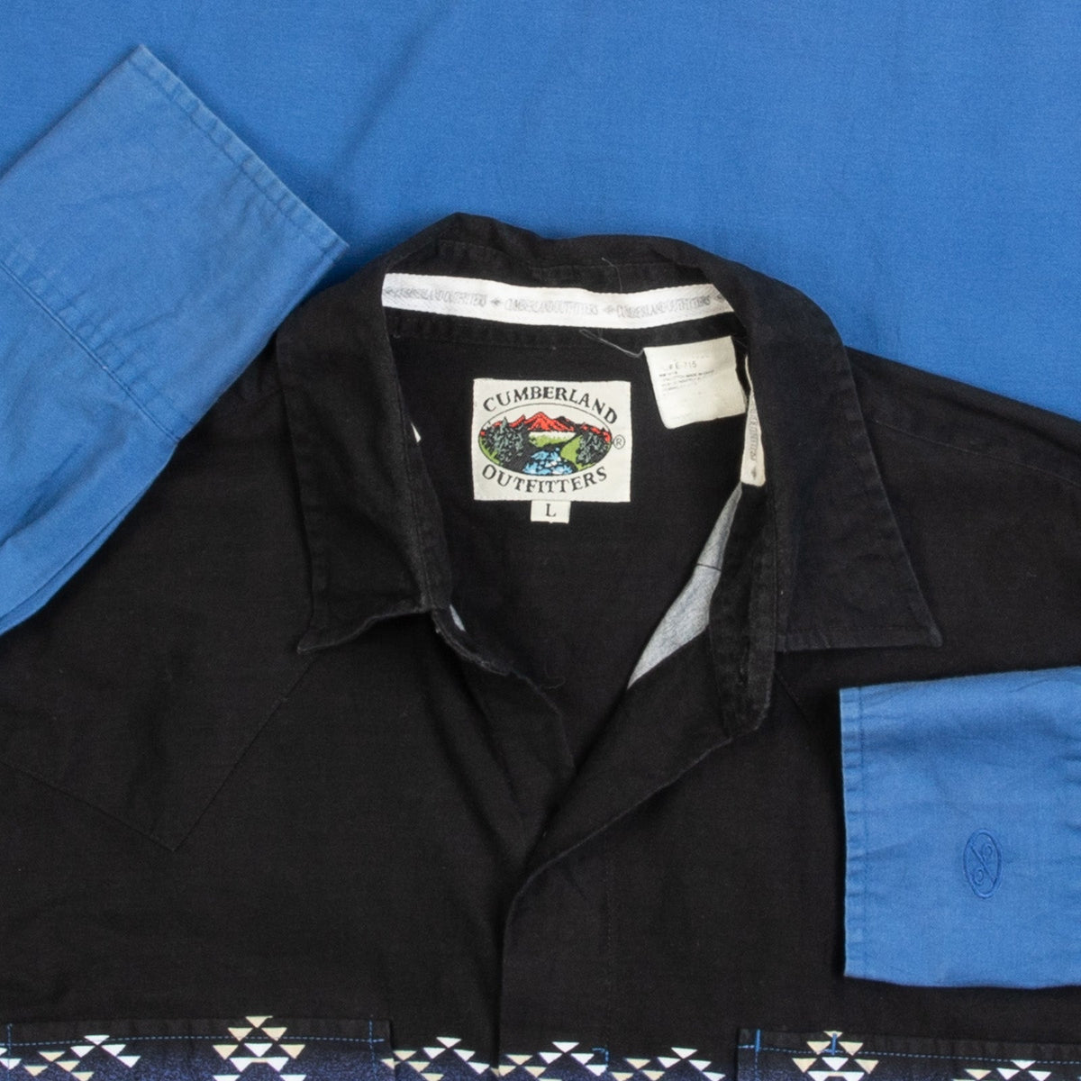 MEN'S VINTAGE 1990S NAVAJO PATTERNED WESTERN SHIRT - LARGE