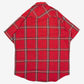 MEN'S VINTAGE 1990S CHECKED WESTERN SHORT SLEEVE SHIRT - LARGE