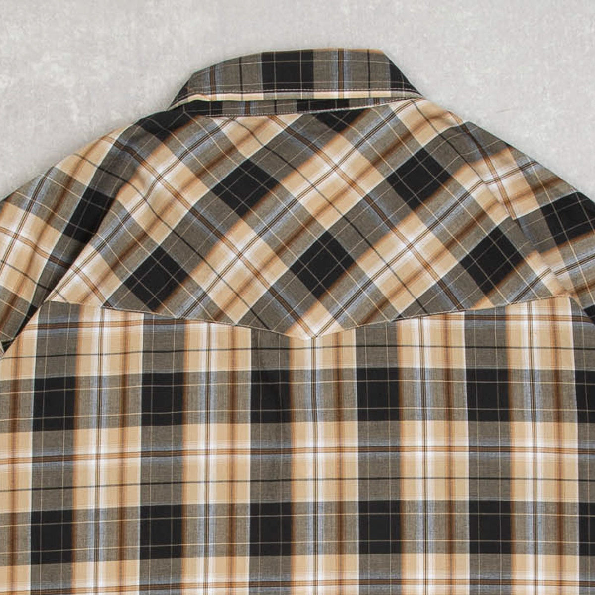 MEN'S VINTAGE 1990S CHECKED WESTERN SHORT SLEEVE SHIRT - XX-LARGE