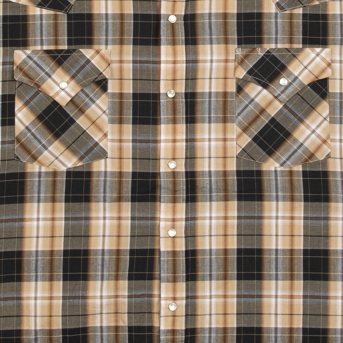 MEN'S VINTAGE 1990S CHECKED WESTERN SHORT SLEEVE SHIRT - XX-LARGE