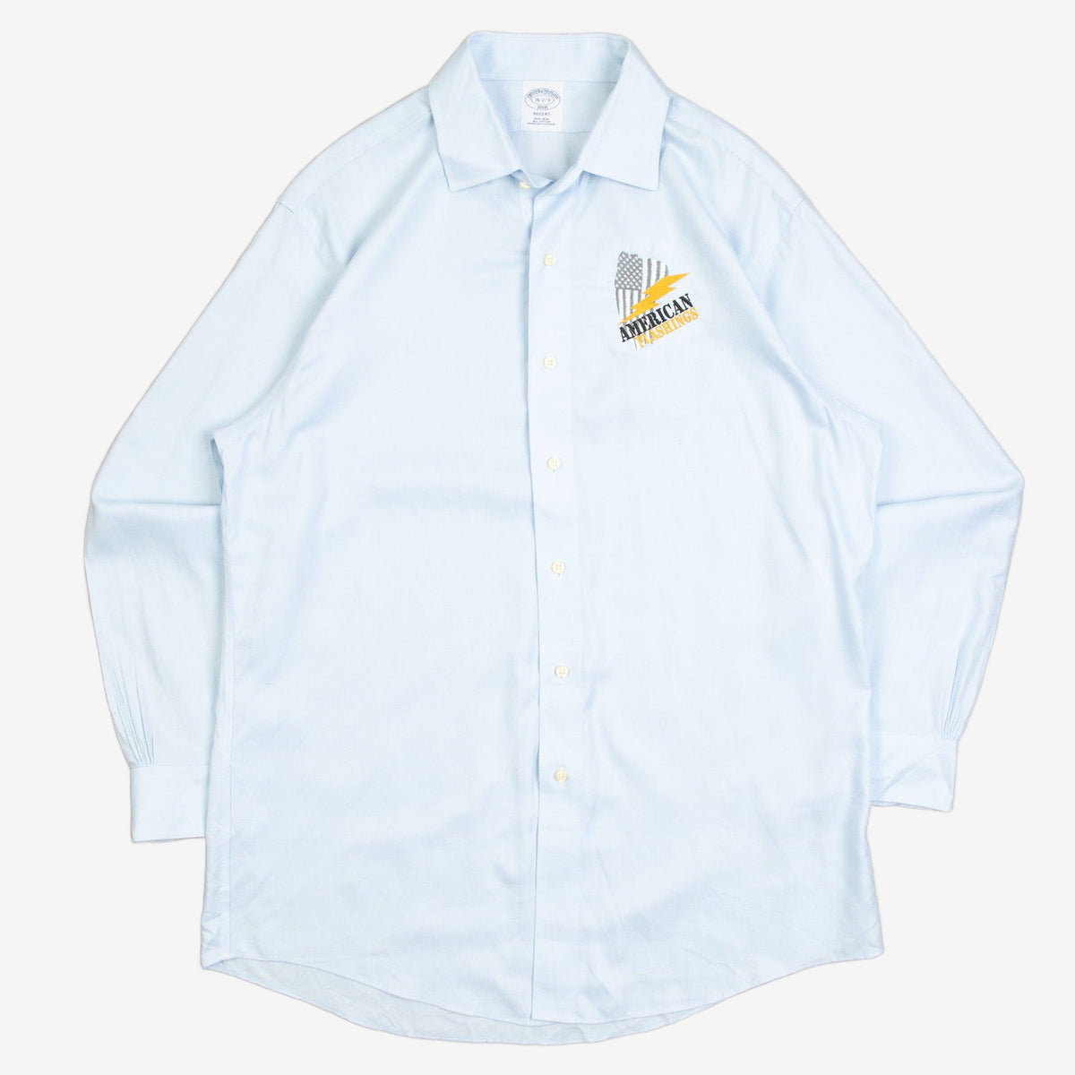 MEN'S VINTAGE 1990S BROOKS BROTHERS REGENT AMERICAN FLASHINGS SHIRT - LARGE