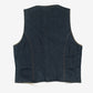 MEN'S VINTAGE 1980S SHERPA LINED DENIM GILET VEST JACKET - MEDIUM