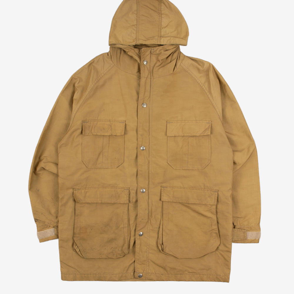 MEN'S VINTAGE WOOLRICH HOODED FULL ZIP UTILITY PARKA JACKET - MEDIUM