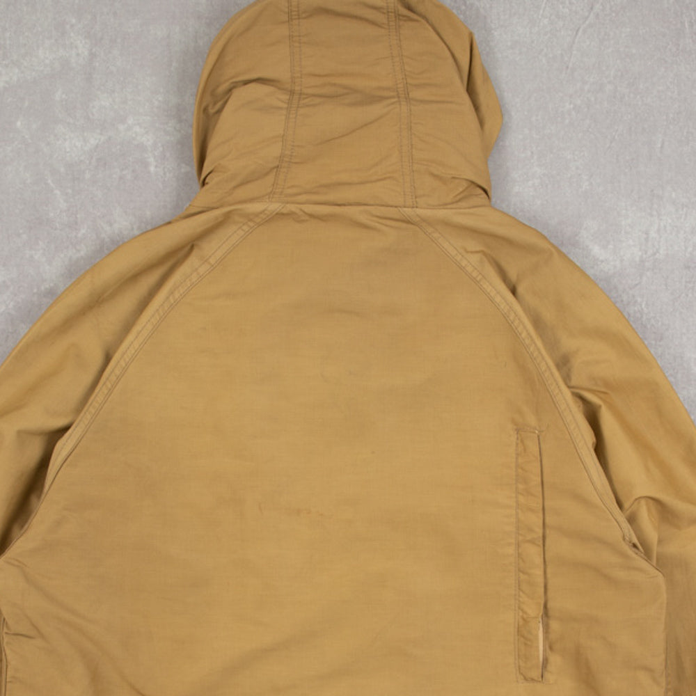 MEN'S VINTAGE WOOLRICH HOODED FULL ZIP UTILITY PARKA JACKET - MEDIUM