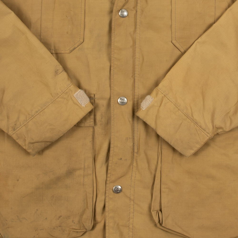 MEN'S VINTAGE WOOLRICH HOODED FULL ZIP UTILITY PARKA JACKET - MEDIUM
