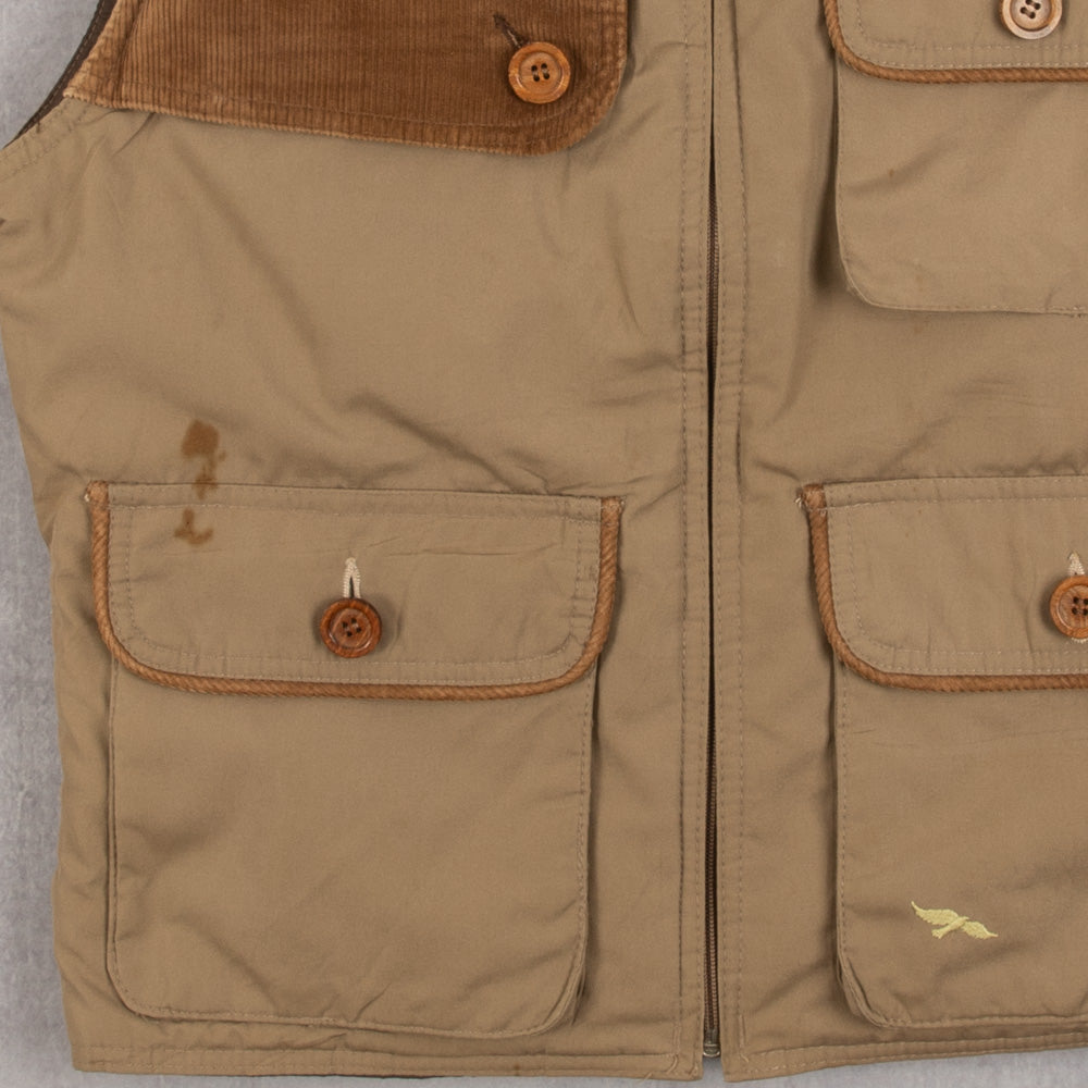 MEN'S VINTAGE 1990S PADDED GILET VEST JACKET - SMALL