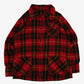 MEN'S VINTAGE CHECKED WOOL STYLE SHIRT JACKET - LARGE