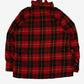 MEN'S VINTAGE CHECKED WOOL STYLE SHIRT JACKET - LARGE