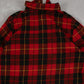 MEN'S VINTAGE CHECKED WOOL STYLE SHIRT JACKET - LARGE