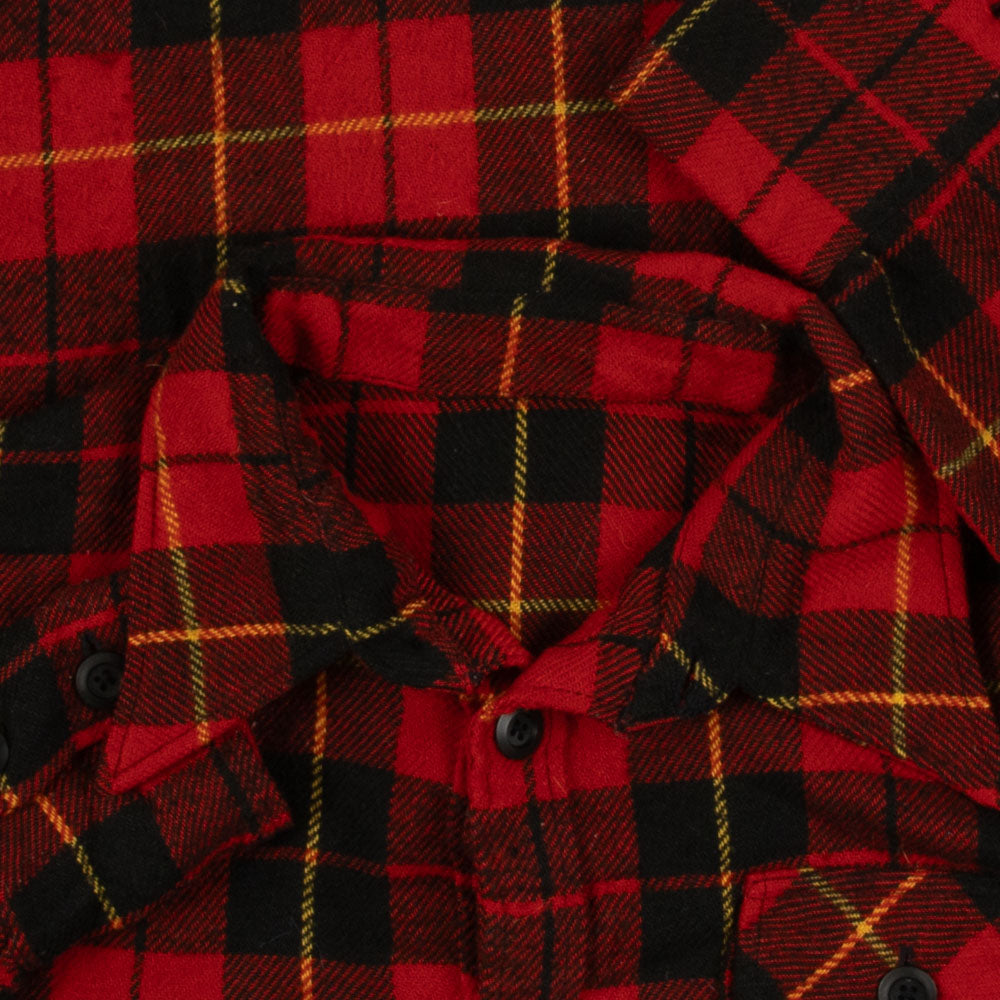 MEN'S VINTAGE CHECKED WOOL STYLE SHIRT JACKET - LARGE