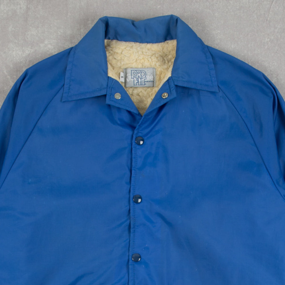 MEN'S VINTAGE 1990S FLEECE LINED COACH JACKET - SMALL