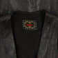 MEN'S VINTAGE 1990S LEATHER GILET VEST JACKET - SMALL