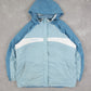 WOMEN'S VINTAGE COLUMBIA HOODED FULL ZIP RAINCOAT JACKET - X-LARGE