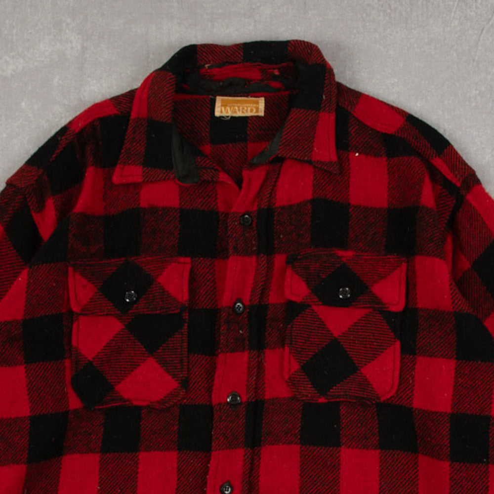 MEN'S VINTAGE 1980S SHIRT JACKET - LARGE