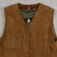 MEN'S VINTAGE 1990S SUEDE GILET VEST JACKET - LARGE