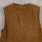 MEN'S VINTAGE 1990S SUEDE GILET VEST JACKET - LARGE