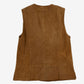 MEN'S VINTAGE 1990S SUEDE GILET VEST JACKET - LARGE