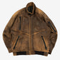 MEN'S VINTAGE 1990S LEATHER FULL ZIP FLIGHT JACKET - LARGE