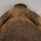 MEN'S VINTAGE 1990S LEATHER FULL ZIP FLIGHT JACKET - LARGE