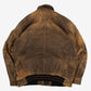 MEN'S VINTAGE 1990S LEATHER FULL ZIP FLIGHT JACKET - LARGE