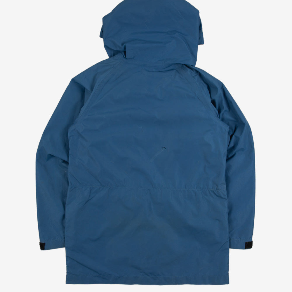 MEN'S VINTAGE 1990S HOODED FULL ZIP RAINCOAT JACKET - MEDIUM