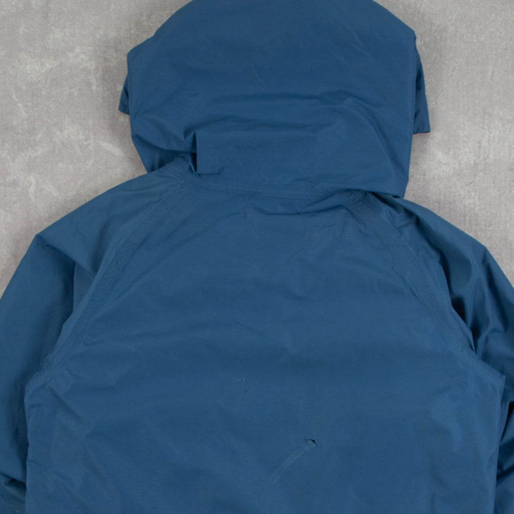 MEN'S VINTAGE 1990S HOODED FULL ZIP RAINCOAT JACKET - MEDIUM