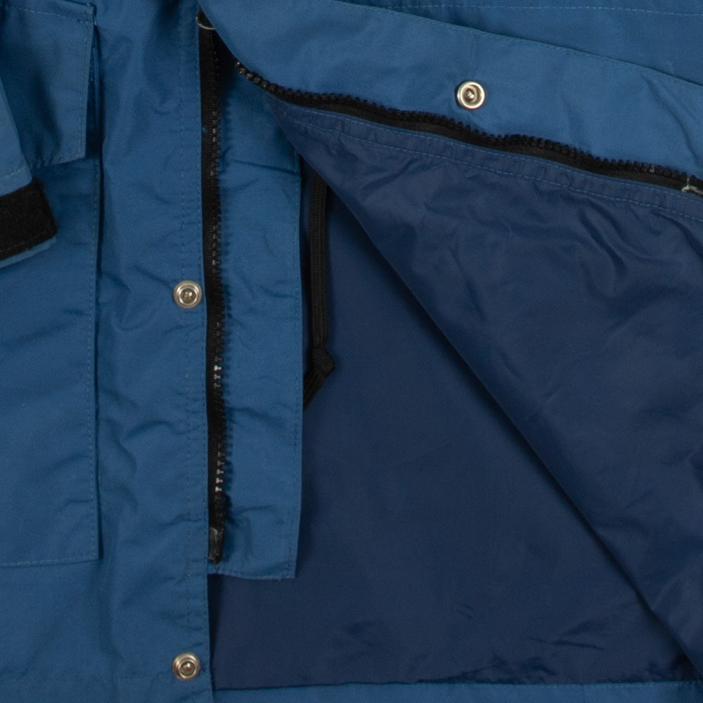 MEN'S VINTAGE 1990S HOODED FULL ZIP RAINCOAT JACKET - MEDIUM