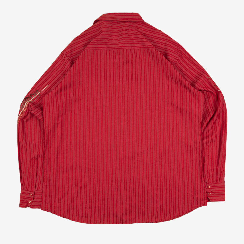 MEN'S VINTAGE STRIPED WESTERN SHIRT - XX-LARGE