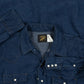 MEN'S VINTAGE 1970S DENIM WESTERN SHIRT - XX-LARGE