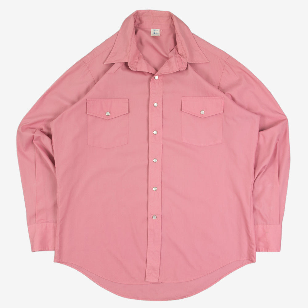 MEN'S VINTAGE 1990S WESTERN LONG SLEEVE SHIRT - LARGE