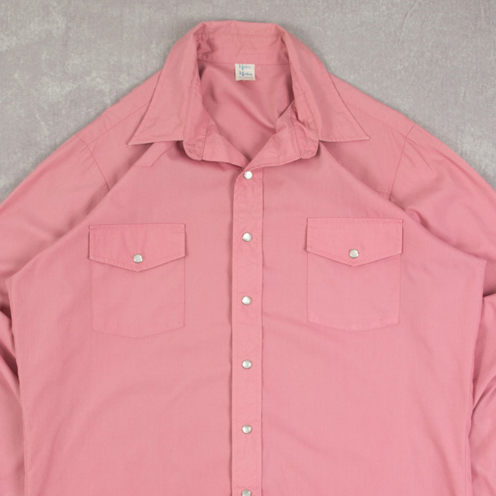MEN'S VINTAGE 1990S WESTERN LONG SLEEVE SHIRT - LARGE