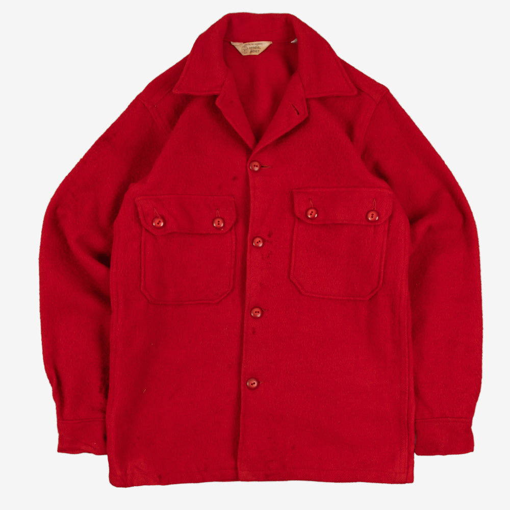 MEN'S VINTAGE 1970S BOY SCOUTS WOOL JACKET - SMALL