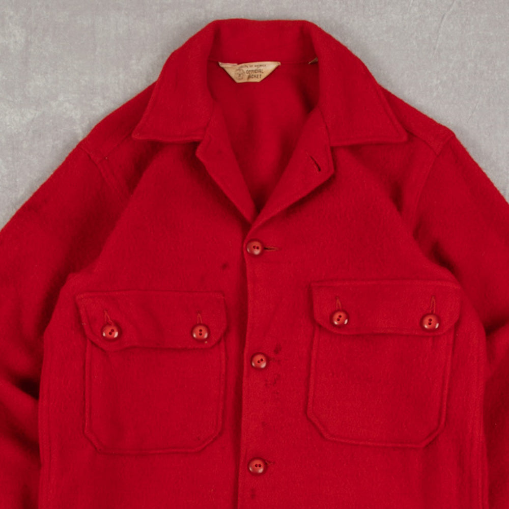 MEN'S VINTAGE 1970S BOY SCOUTS WOOL JACKET - SMALL