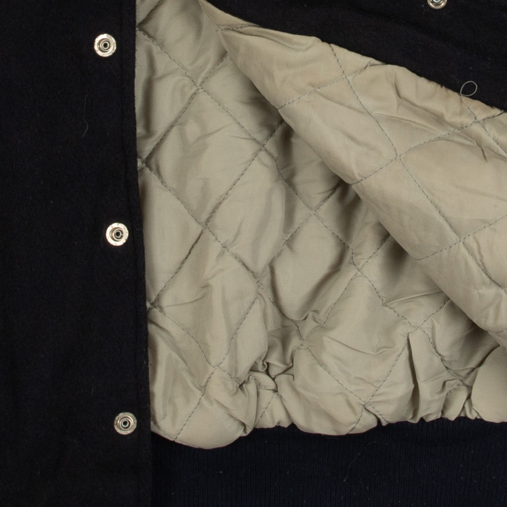 MEN'S VINTAGE NAVY ACADEMY FOOTBALL VARSITY JACKET - X-LARGE