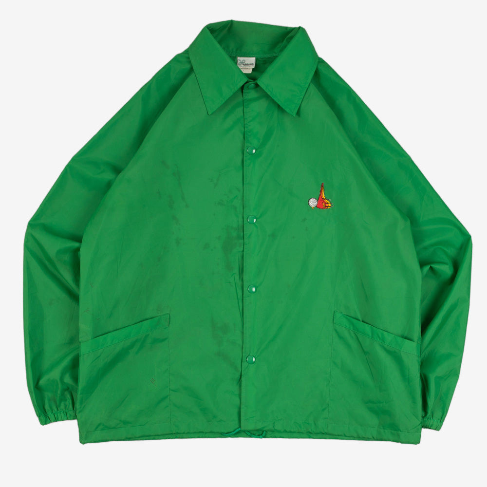 MEN'S VINTAGE 1990S EMBROIDERED COACH JACKET - LARGE