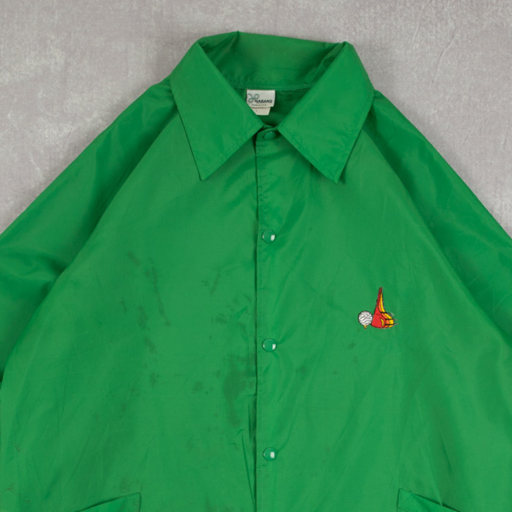 MEN'S VINTAGE 1990S EMBROIDERED COACH JACKET - LARGE
