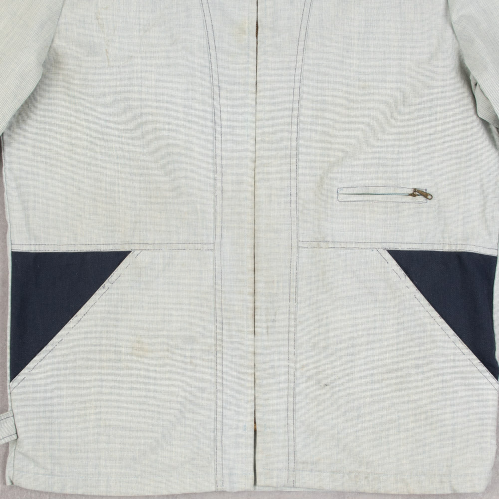 MEN'S VINTAGE 1980S FULL ZIP HARRINGTON JACKET - LARGE