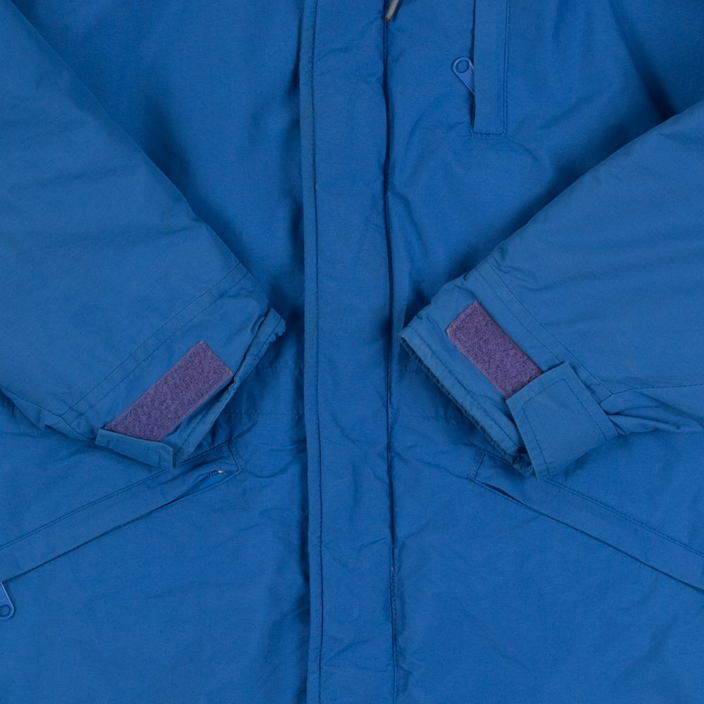 MEN'S VINTAGE 1990S COLUMBIA FULL ZIP PADDED HOODED JACKET - MEDIUM