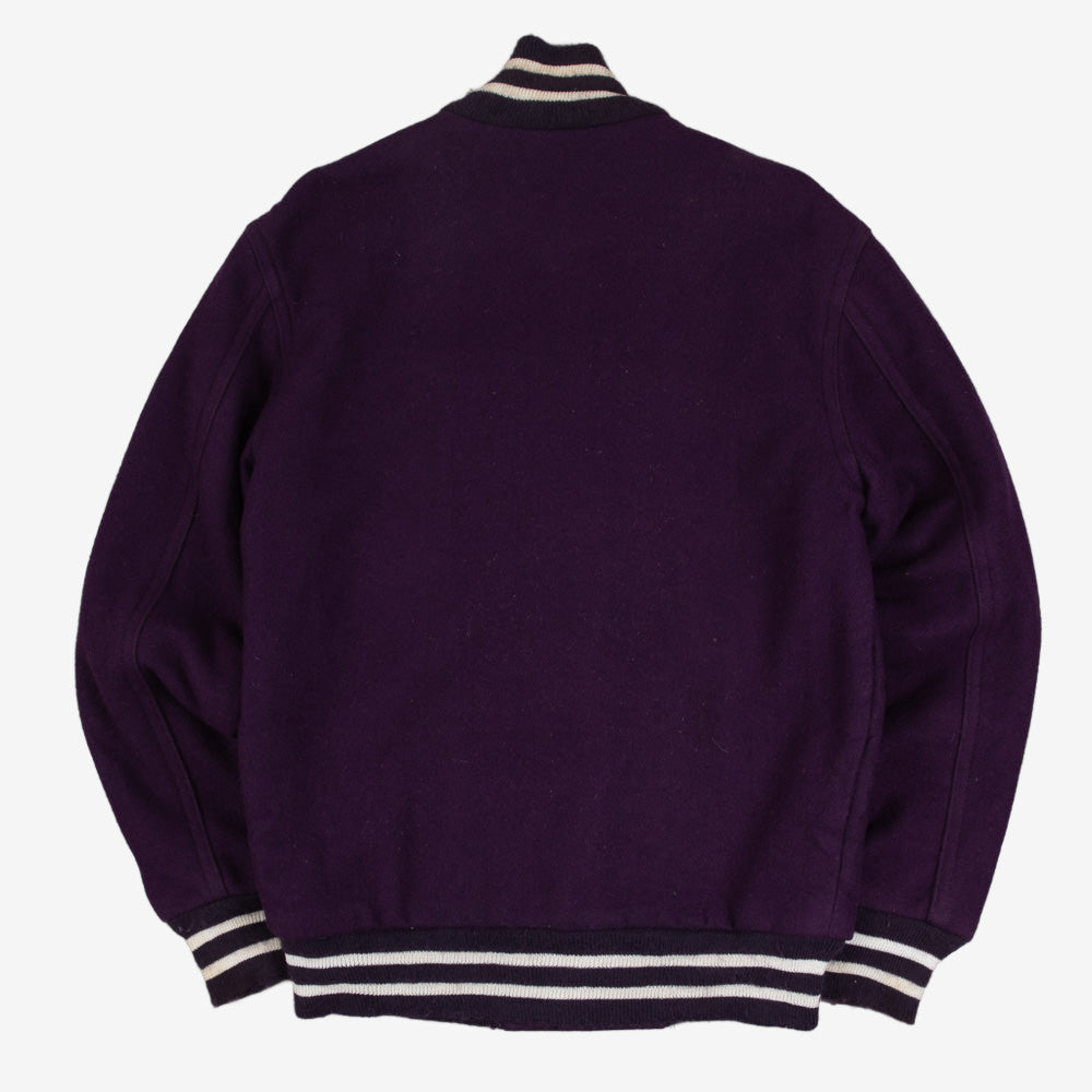 MEN'S VINTAGE 1990S WOOL VARISTY BOMBER JACKET - MEDIUM