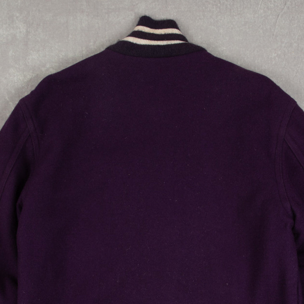MEN'S VINTAGE 1990S WOOL VARISTY BOMBER JACKET - MEDIUM