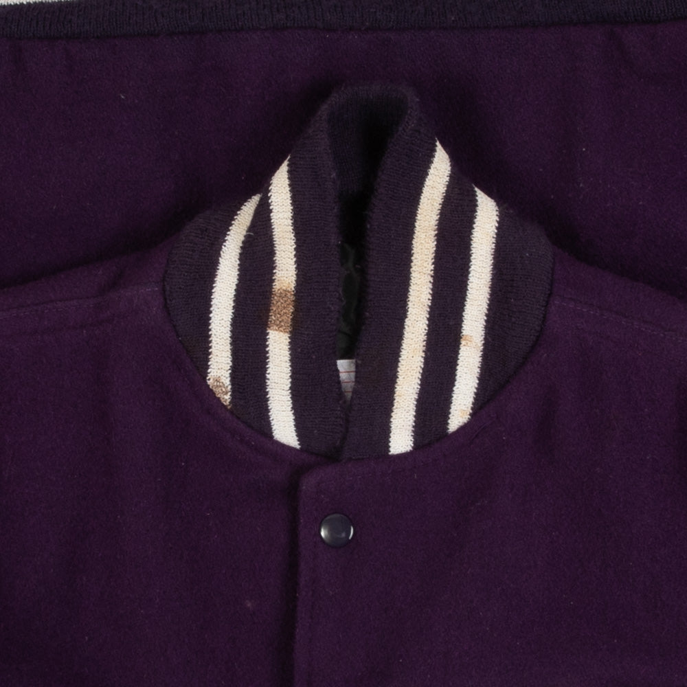 MEN'S VINTAGE 1990S WOOL VARISTY BOMBER JACKET - MEDIUM