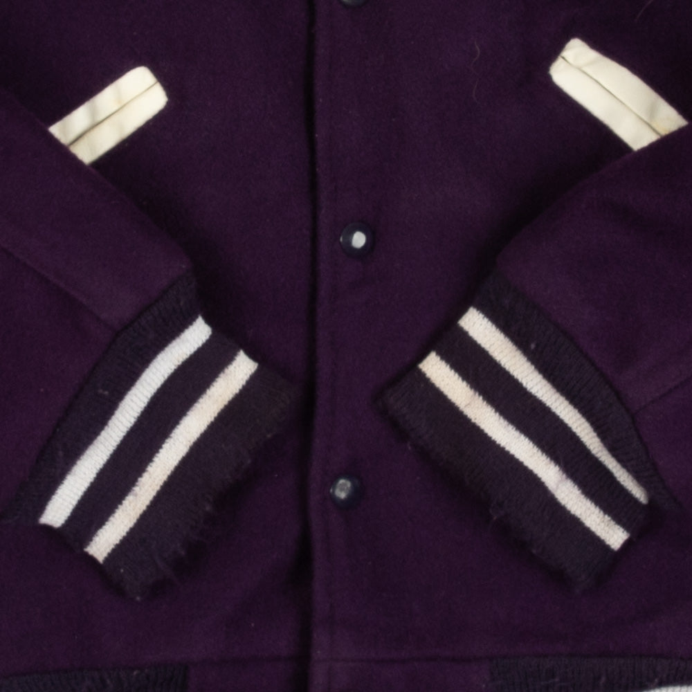 MEN'S VINTAGE 1990S WOOL VARISTY BOMBER JACKET - MEDIUM