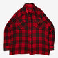 MEN'S VINTAGE 1990S CHECKED WOOL STYLE FLANNEL SHIRT - LARGE
