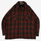 MEN'S VINTAGE 1990S CHECKED WOOL STYLE FLANNEL SHIRT - X-SMALL