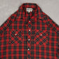 MEN'S VINTAGE CHECKED WESTERN SHIRT - X-LARGE